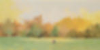 "Late Day Golf" - acrylic on canvas - 10"x20" - for price: