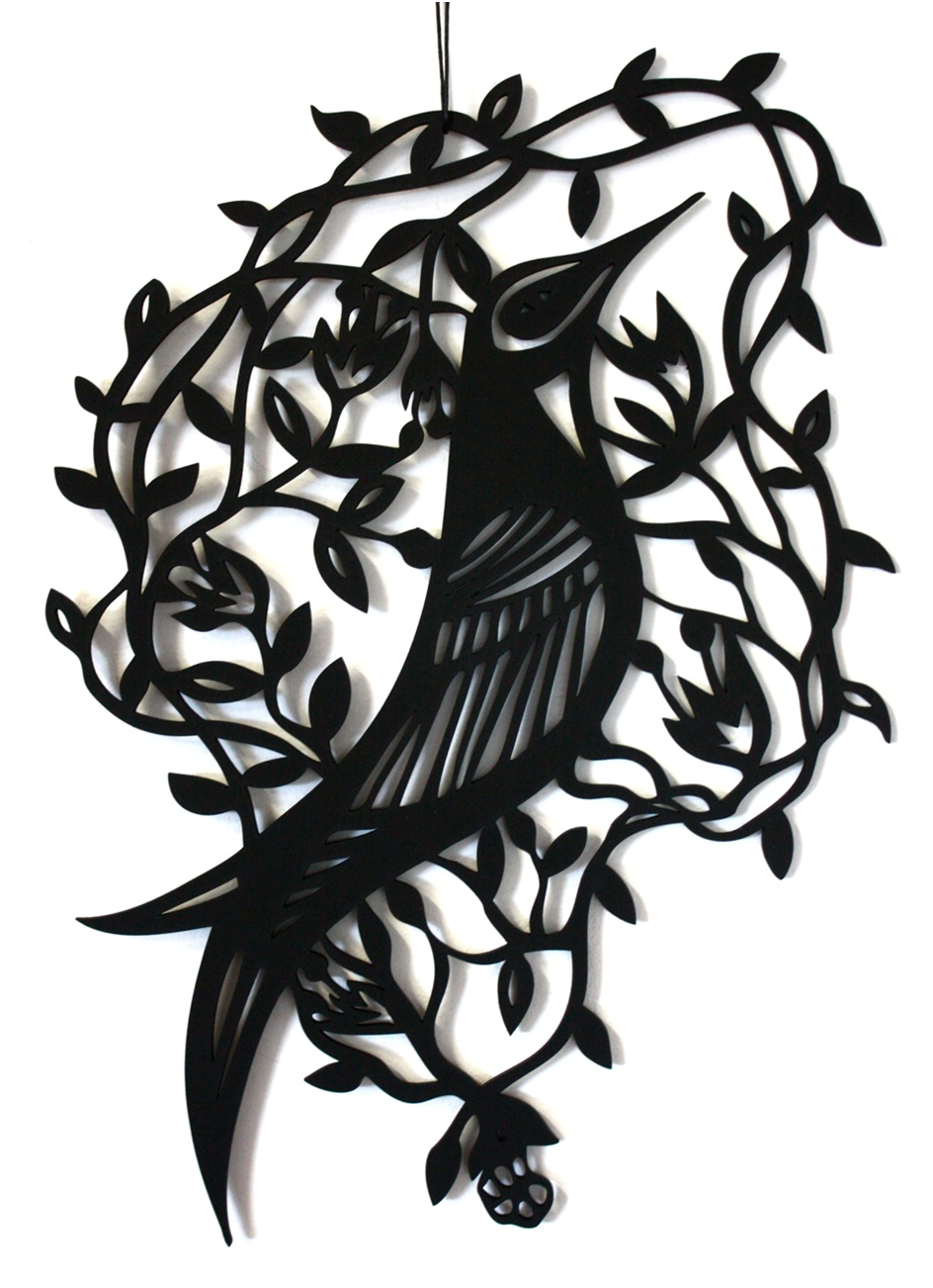 Bird with flowers