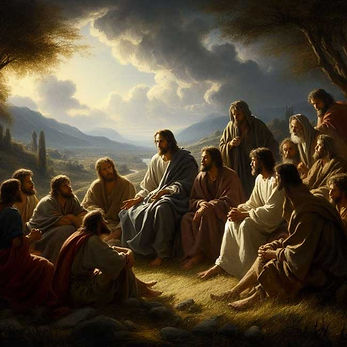 Jesus teaching his disciples
