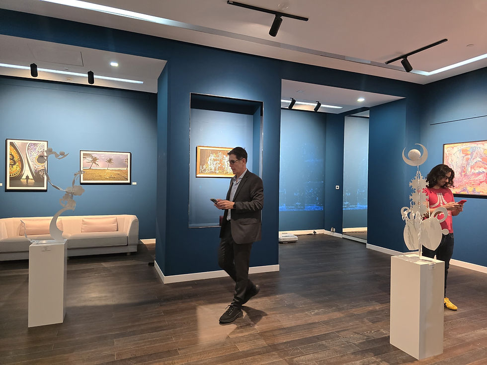 Interior view of Diba Art Gallery showcasing contemporary artwork