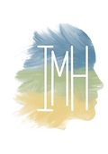 Imagine Mental Health llc Logo, a silhouette of a person with the letters IMH