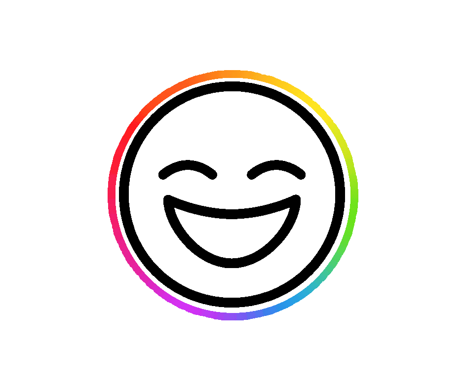 laughing face with rainbow circle.gif