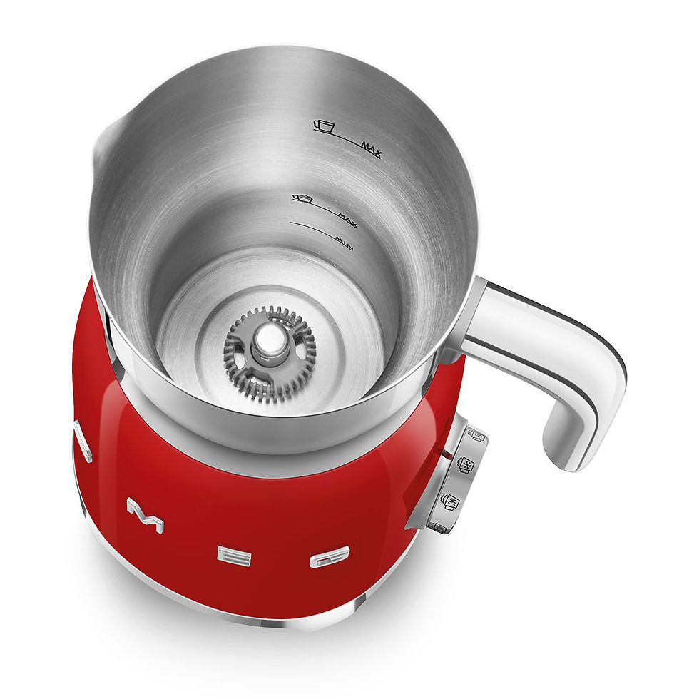 Miniaturbild: SMEG Milchaufschäumer Rot 50's Style MFF11RDEU von oben