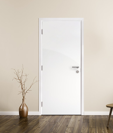 White glossy door