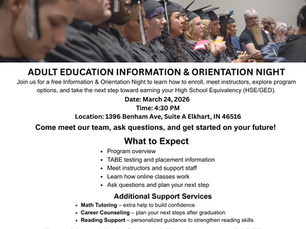 March 23 and 24: HEA presents Adult Education Information Nights 