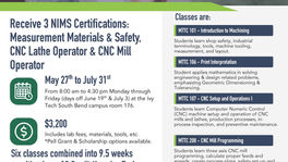 Summer 2026: CNC Machinist Bootcamp at Ivy Tech Community College - South Bend Campus