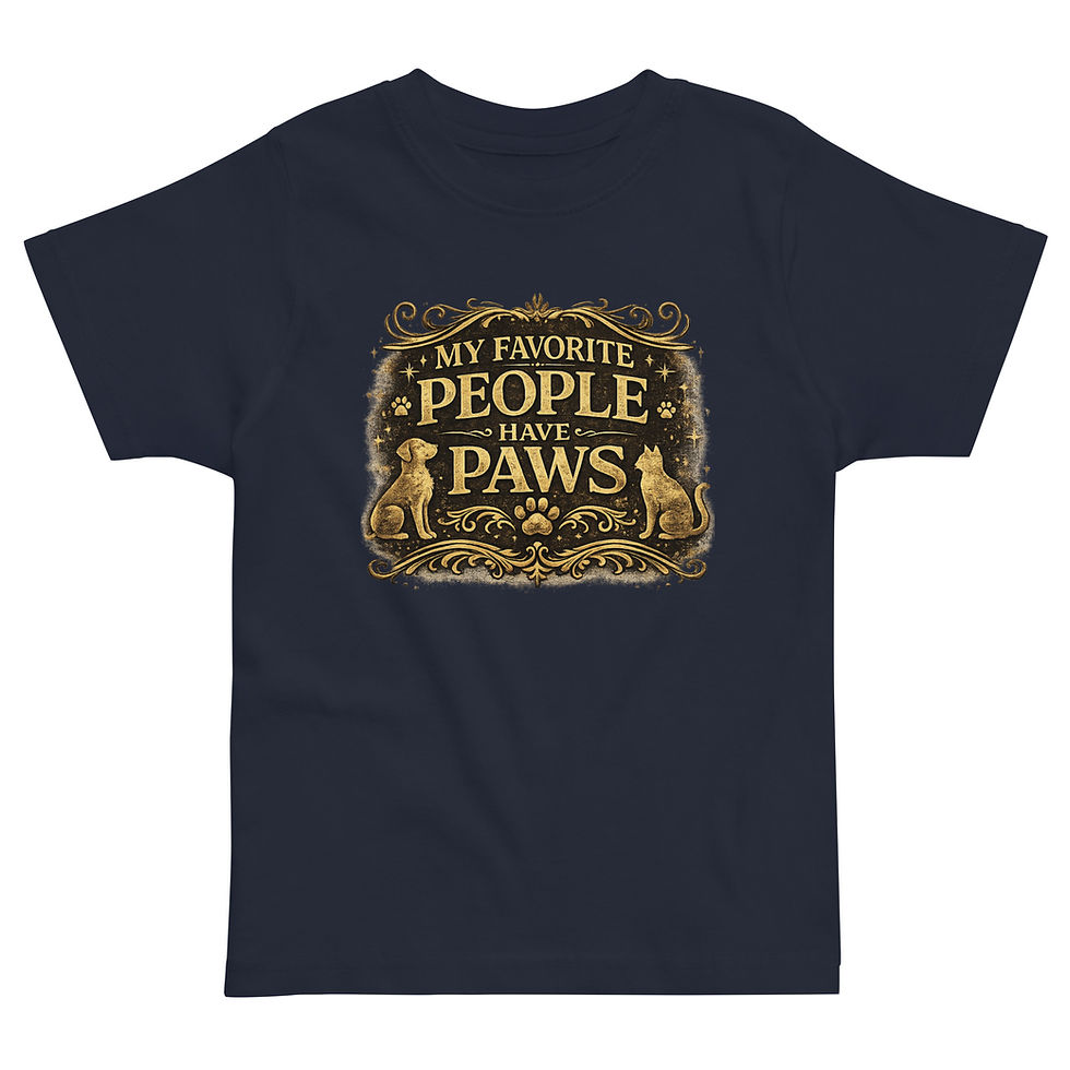 Thumbnail:  My Favorite People Have Paws Toddler T-Shirt, Funny Dog and Cat  Kids T
