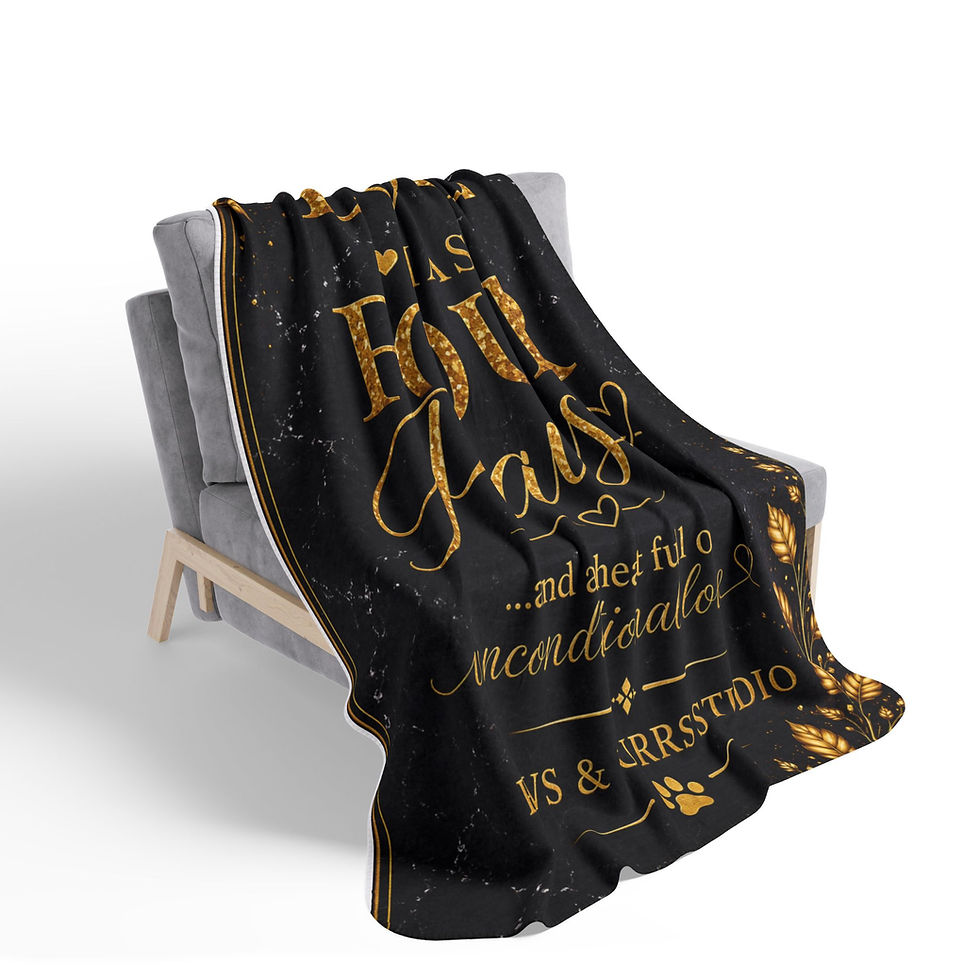 Thumbnail: Love Has Four Paws Fleece Sherpa Blanket | Pet Lover Throw