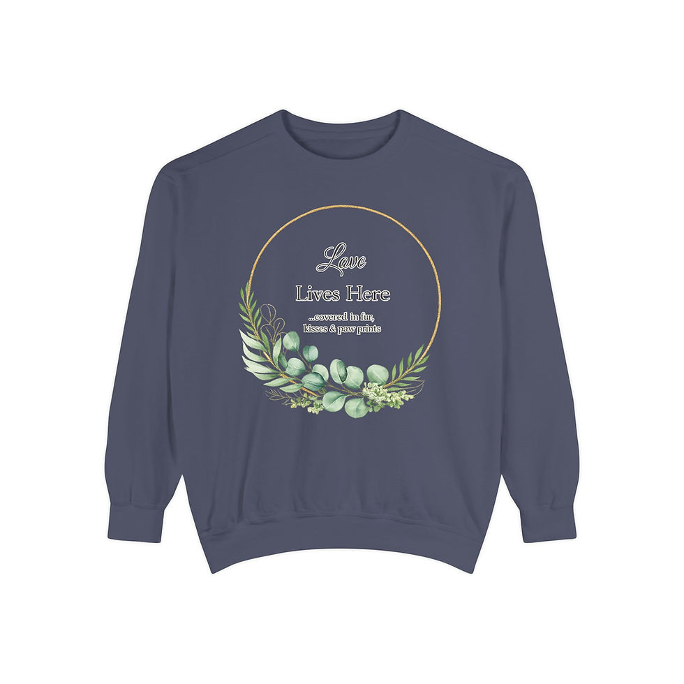 Thumbnail: Love Lives Here Pet Lover Sweatshirt | Cozy Unisex Crewneck | Dog Mom Gift 