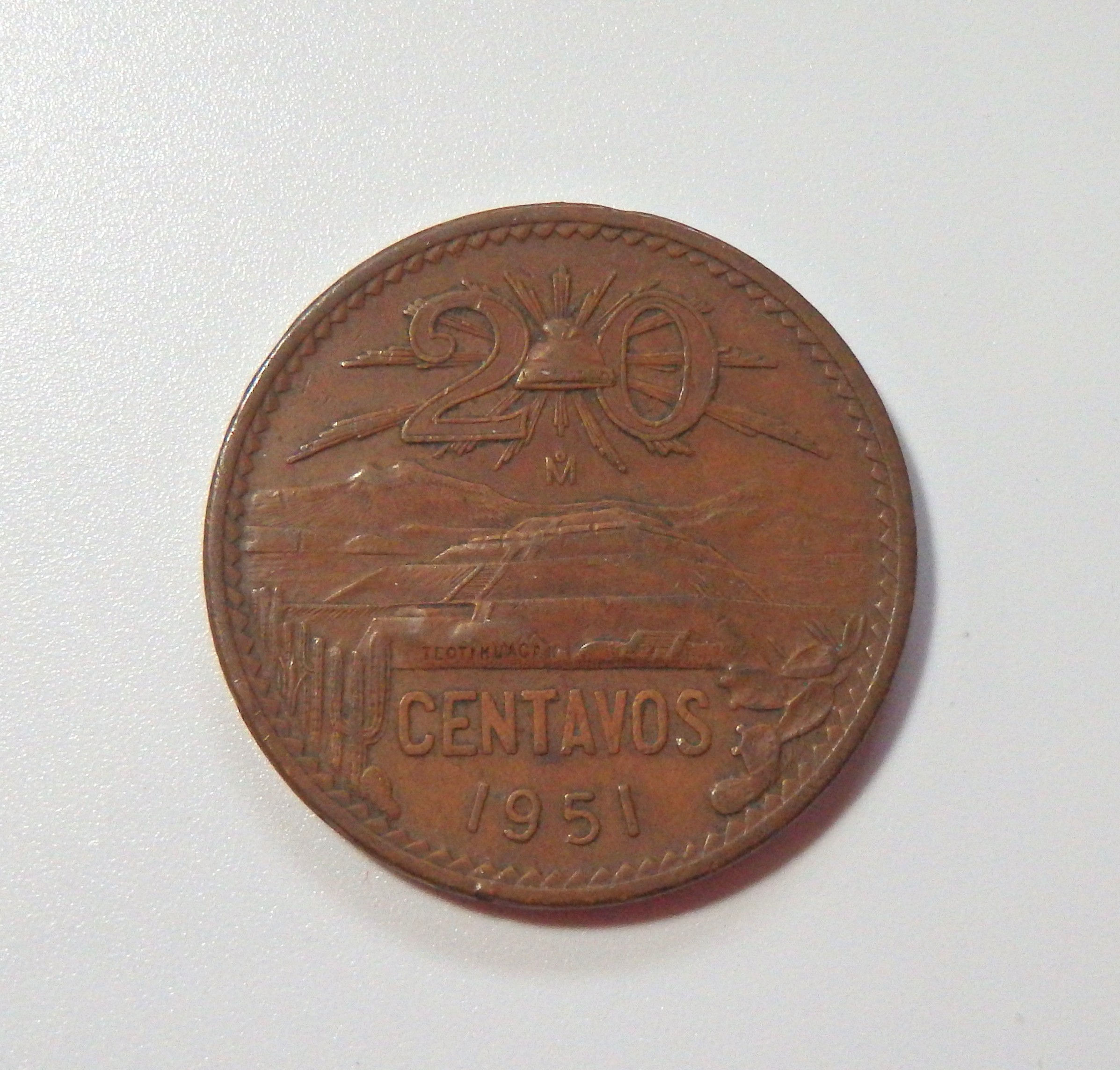 Mexico - 20 Centavos - 1951