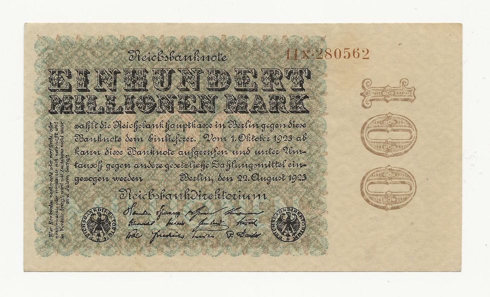 Thumbnail: Germany - 100 Million Mark - 1923