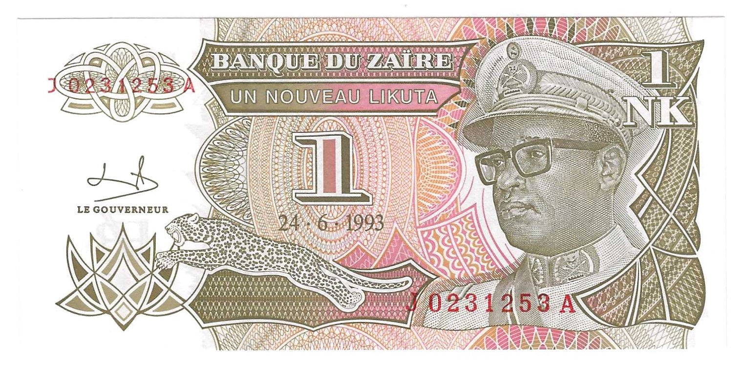 Zaire - Nouveau Likuta - 1993 - pick# 47a