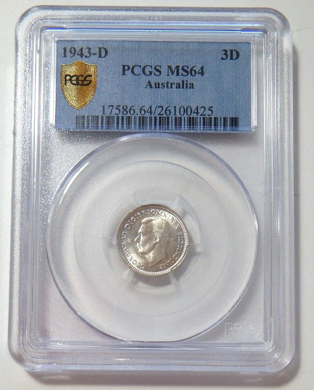 Australia - 3 Pence - 1943D (MS64)