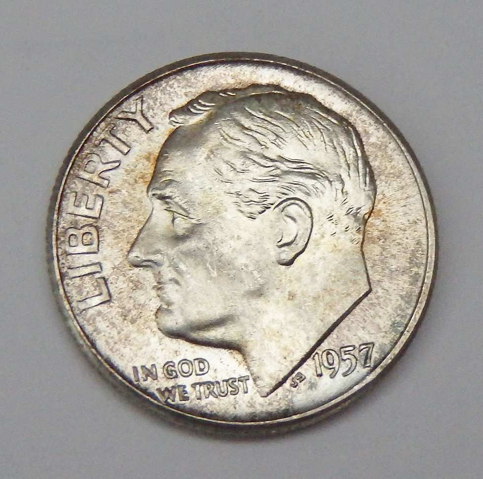 Thumbnail: 1957 Roosevelt Dime - Brilliant Uncirculated