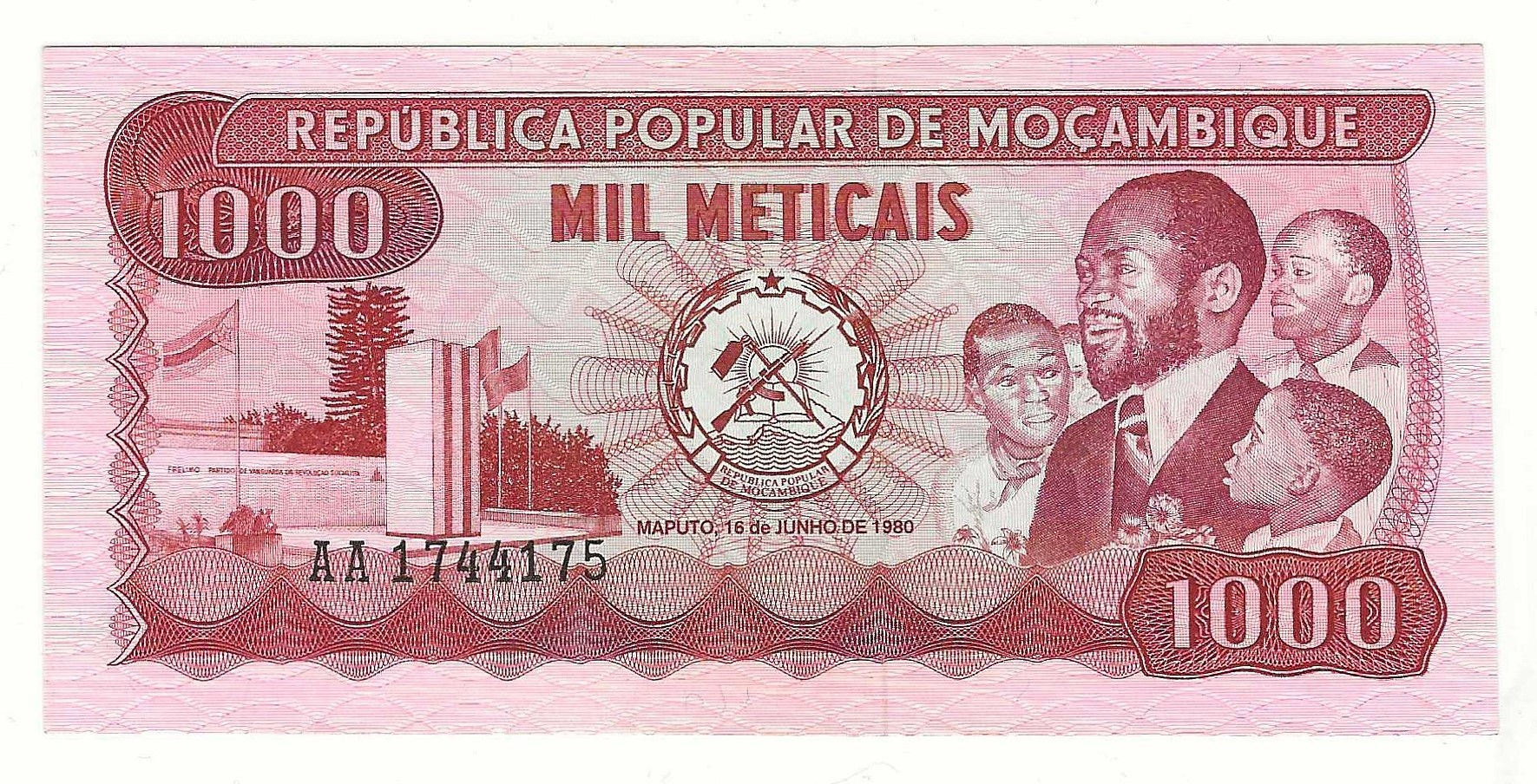 Mozambique - 1000 Meticais - 1980 - pick# 128