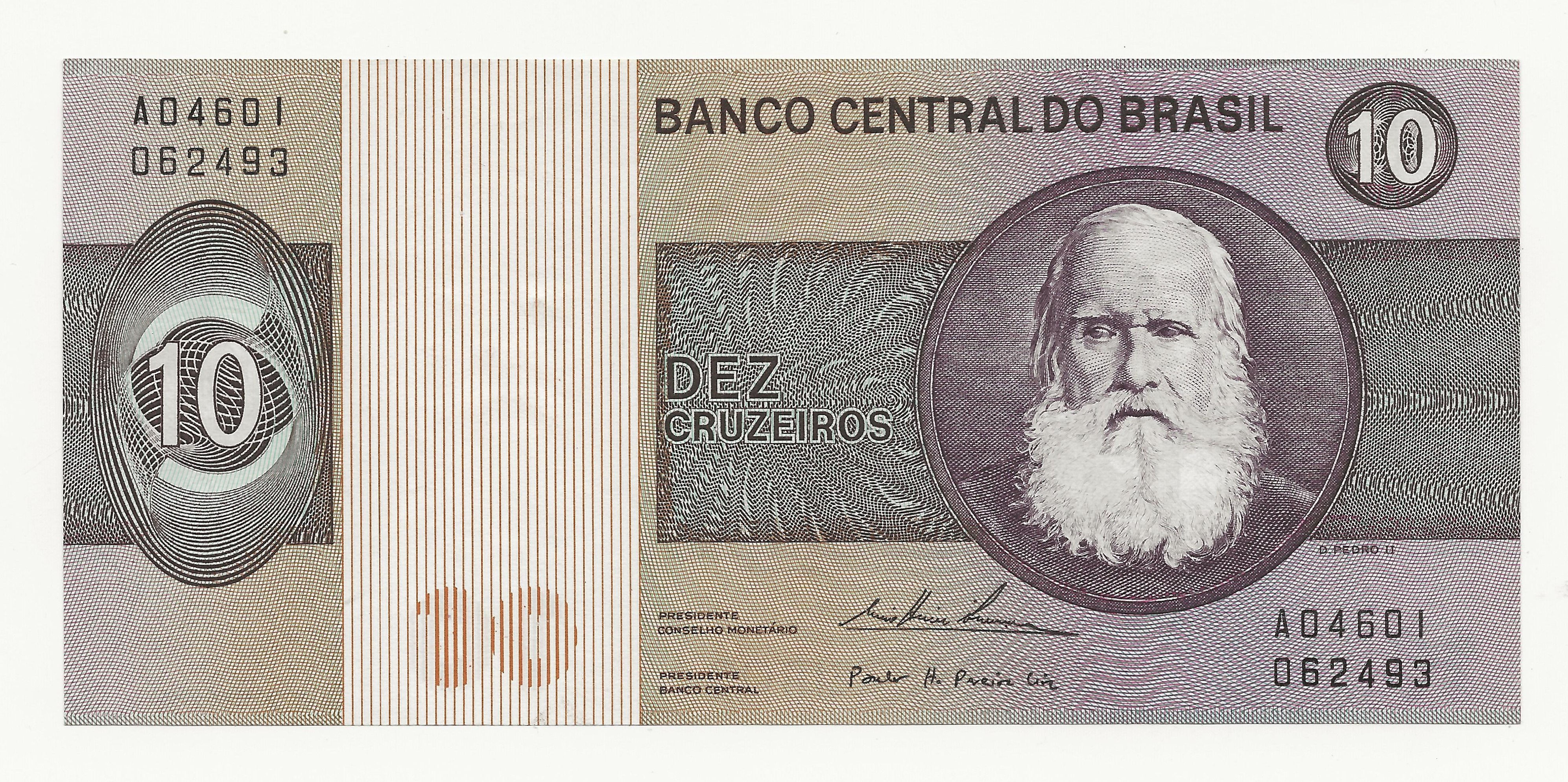 Brazil - 10 Cruzeiros - 1974 - pick# 193b