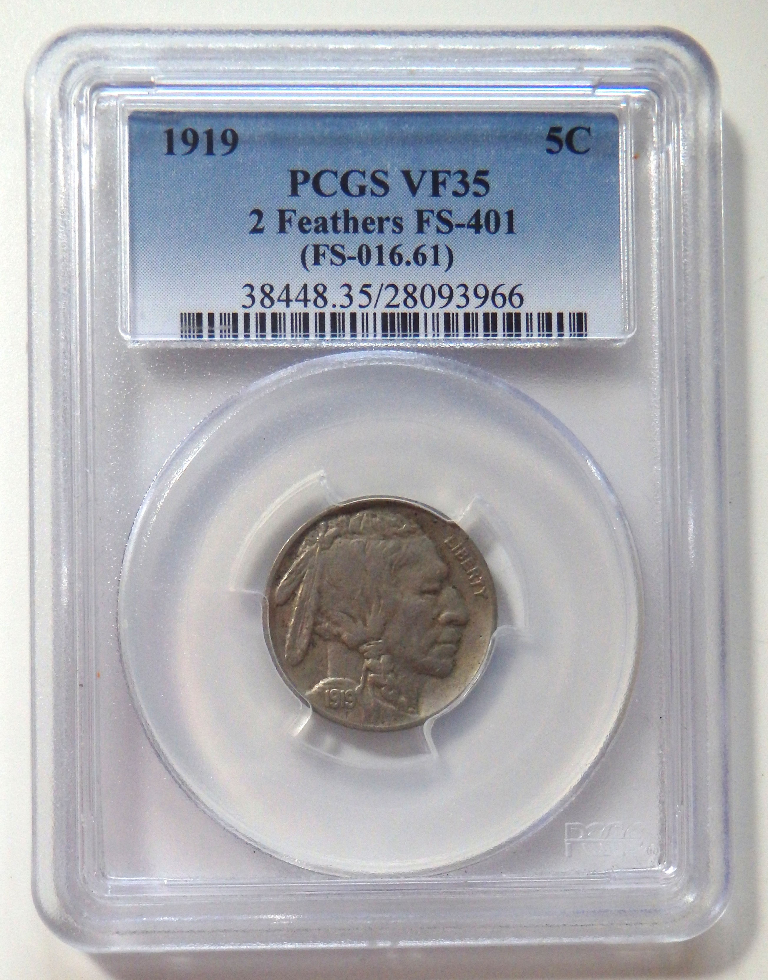 1919 Buffalo Nickel - VF35
