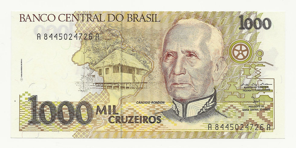 Thumbnail: Brazil - 1000 Cruzeiros - 1991 - pick# 231b