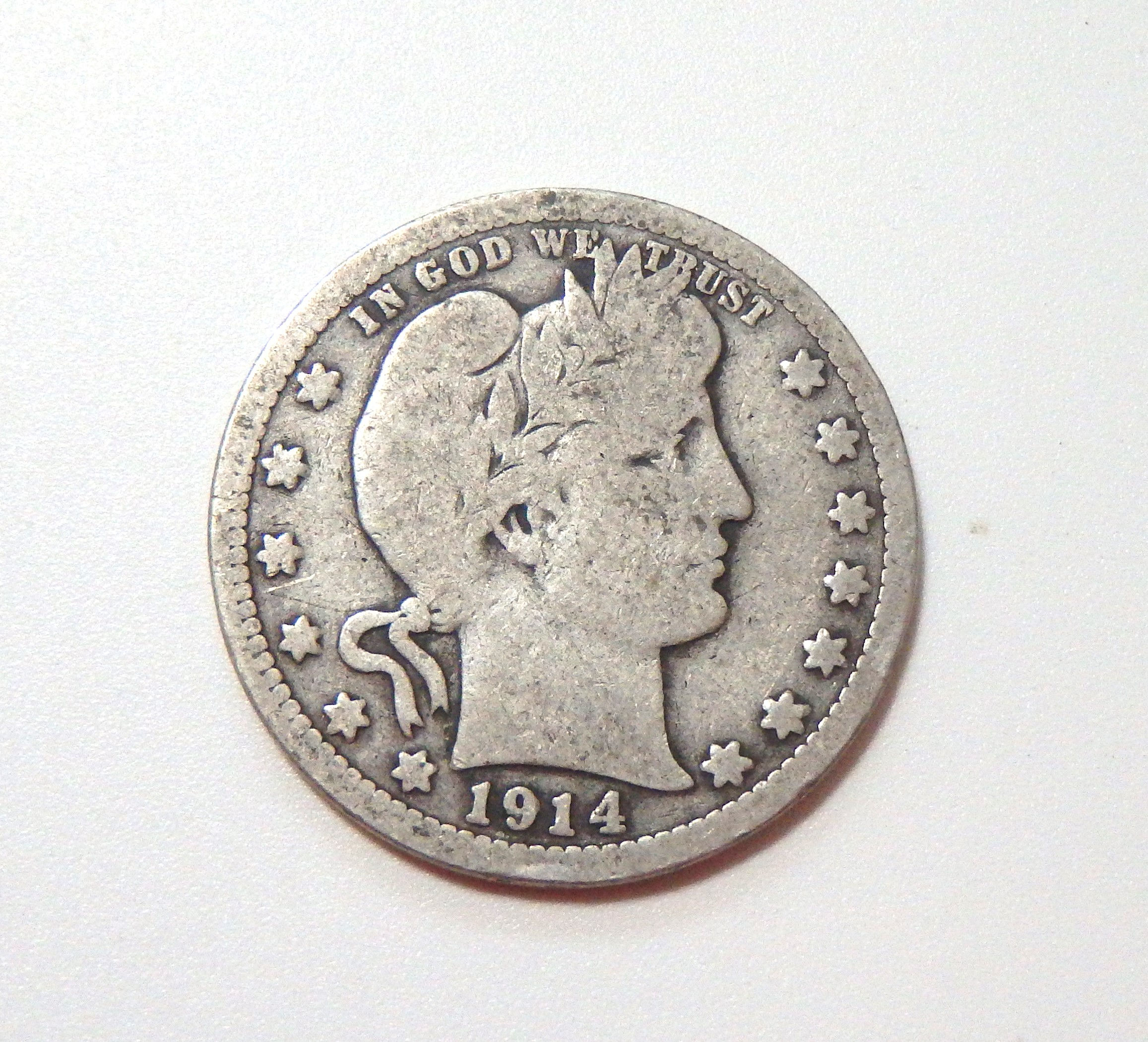 1914 Barber Quarter - Good+