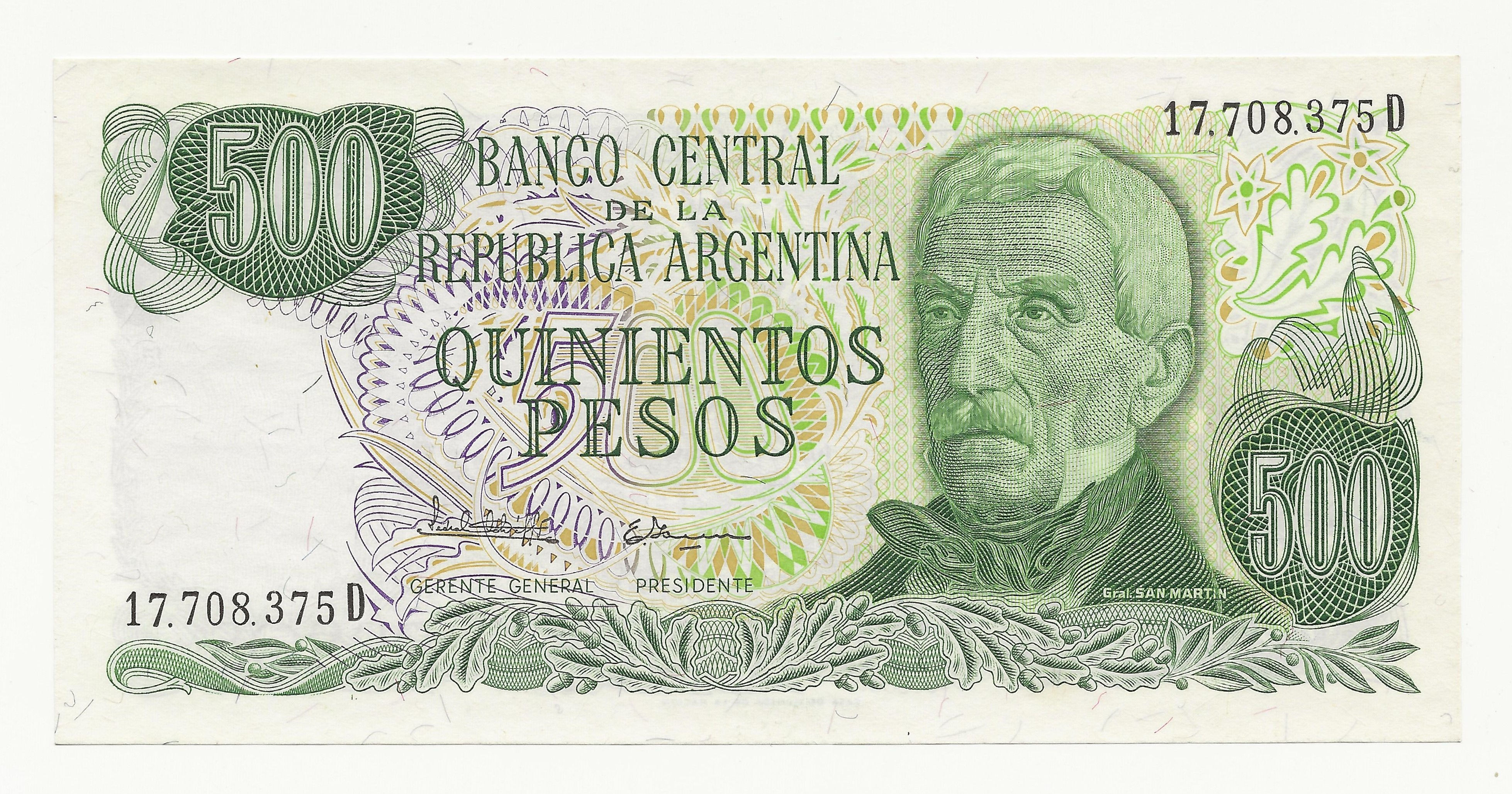 Argentina - 500 Pesos - 1982 - pick# 303c