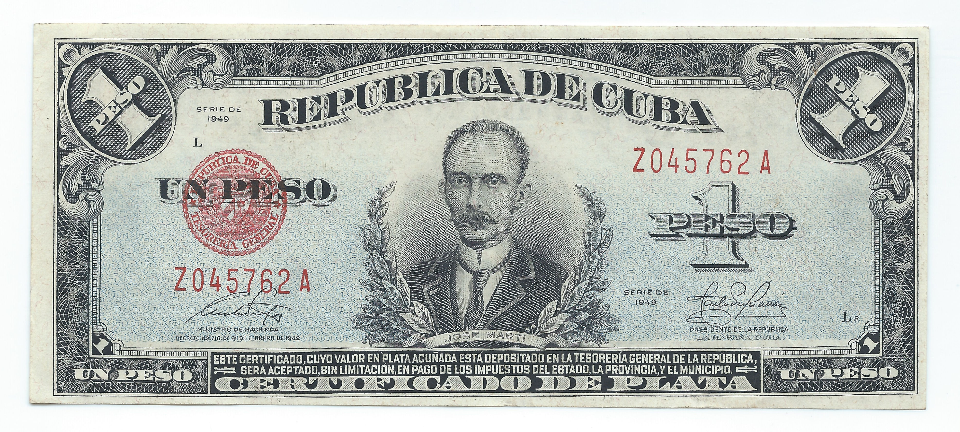Cuba - Peso - 1949