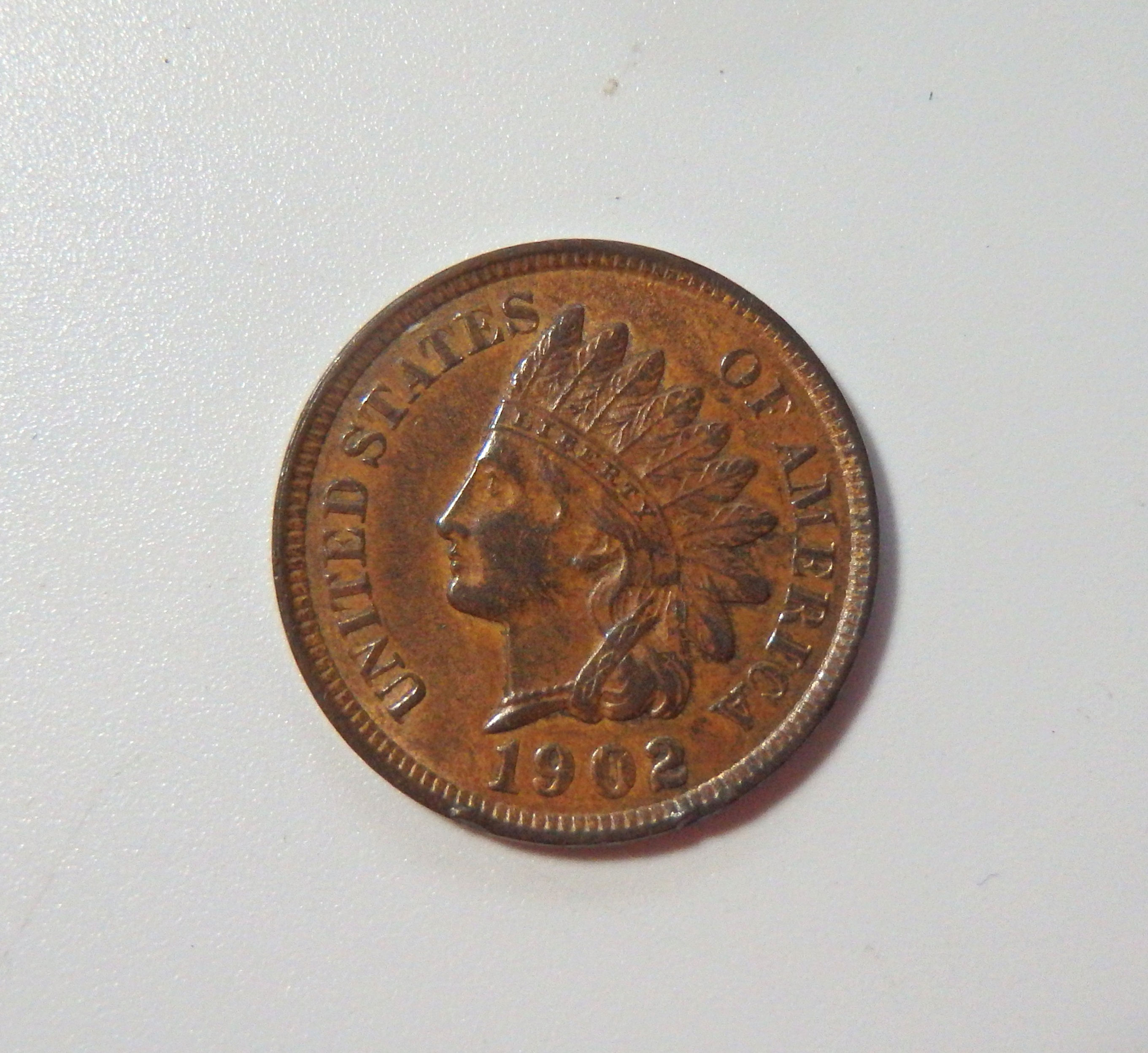 1902 Indian Head Cent - About Uncirculated