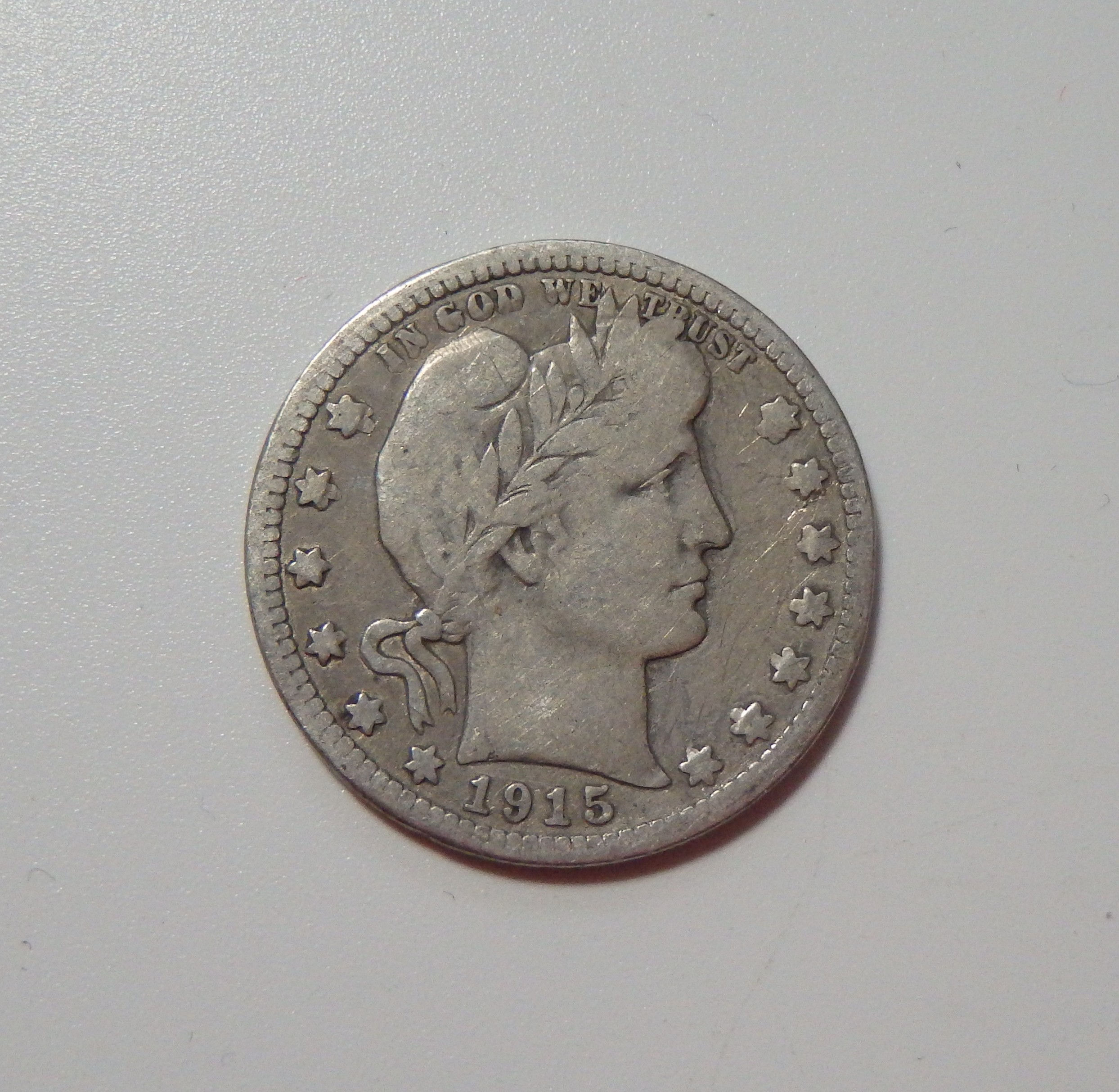 1915-D Barber Quarter - Very Good
