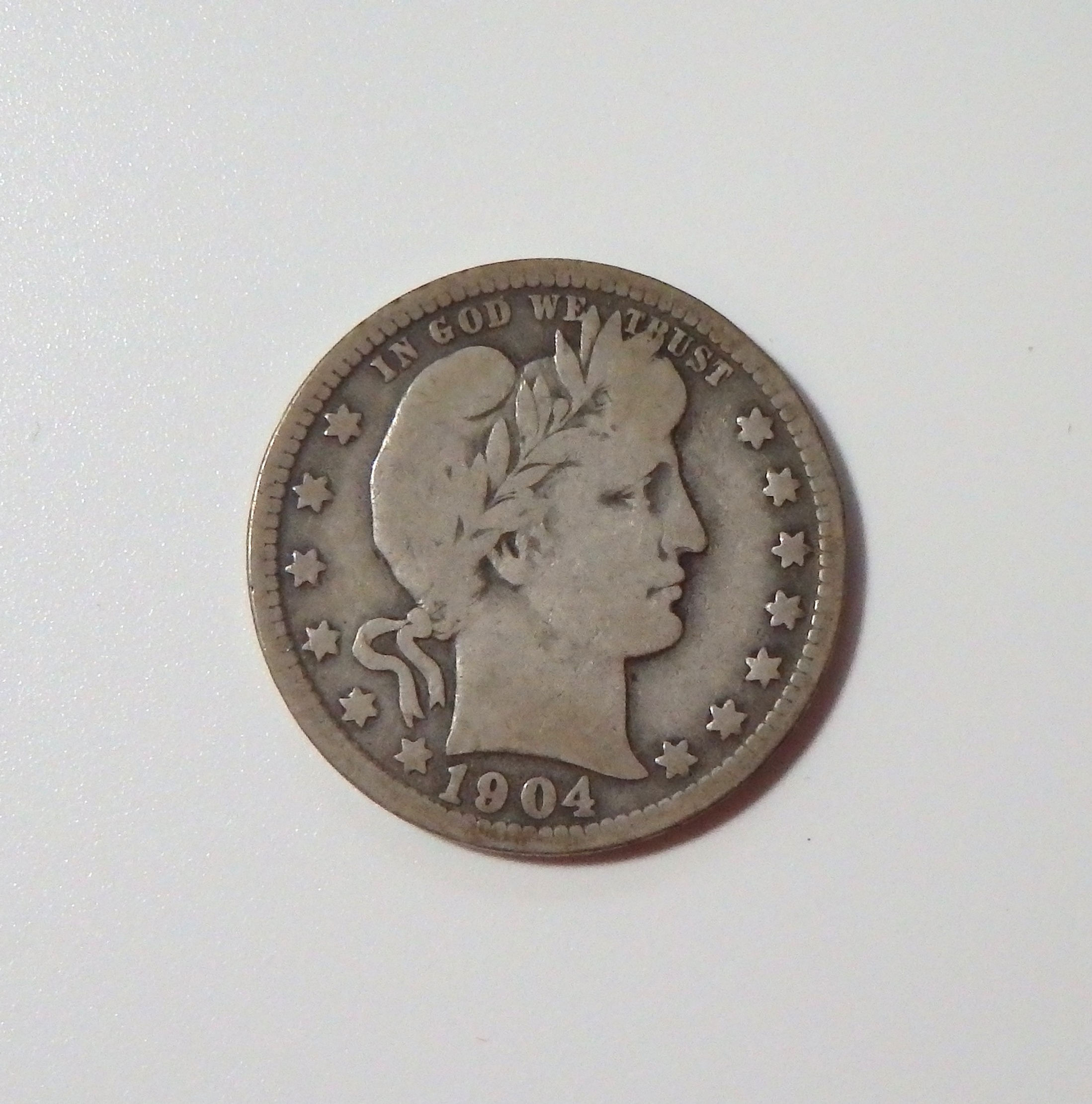 1904-O Barber Quarter - Very Good