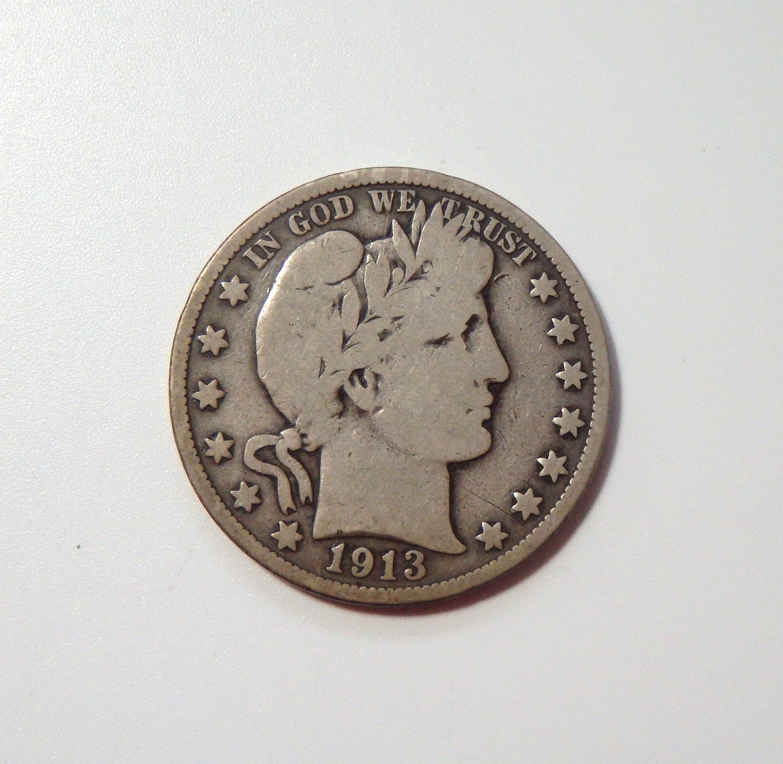 1913 Barber Half Dollar - Very Good
