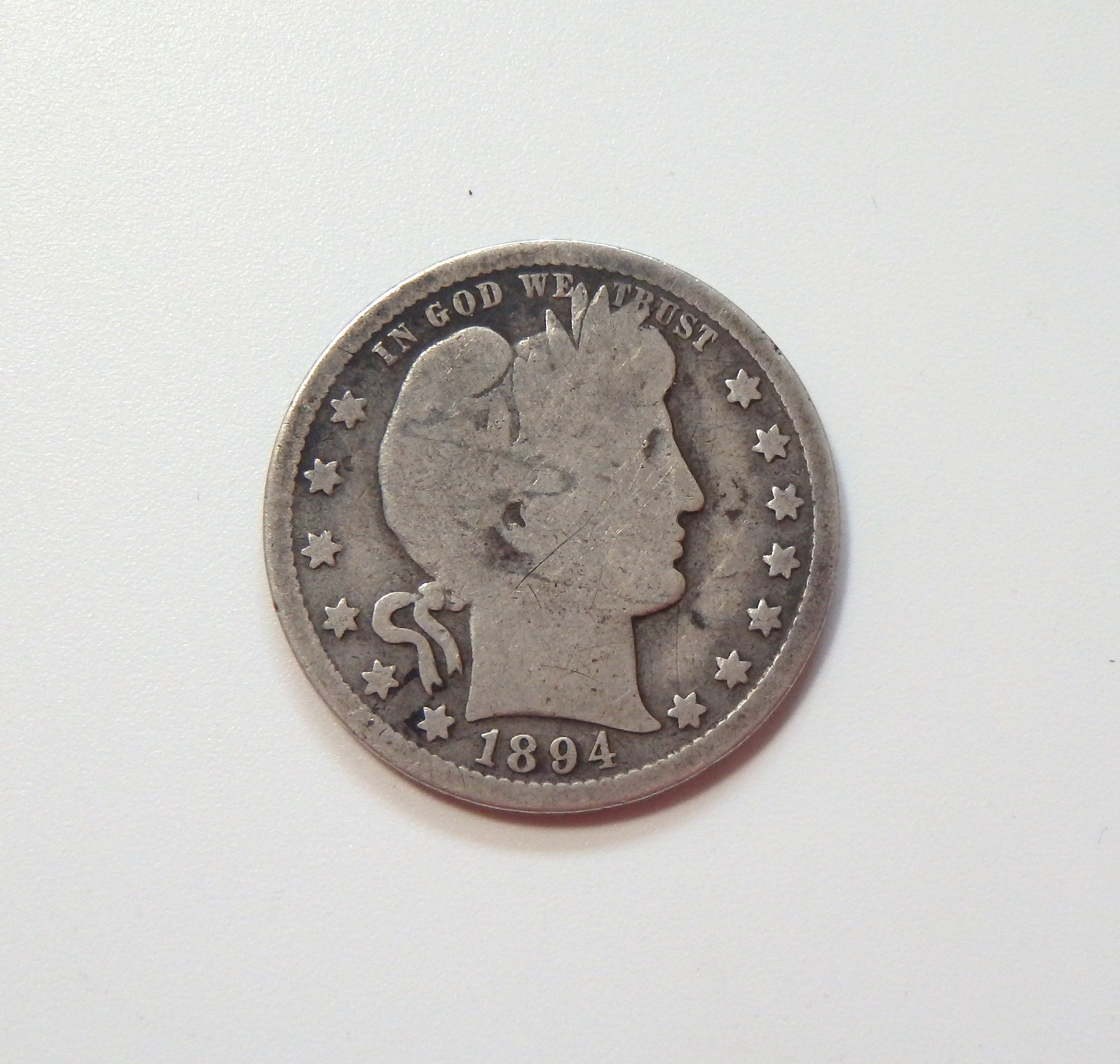 1894-O Barber Quarter - Good