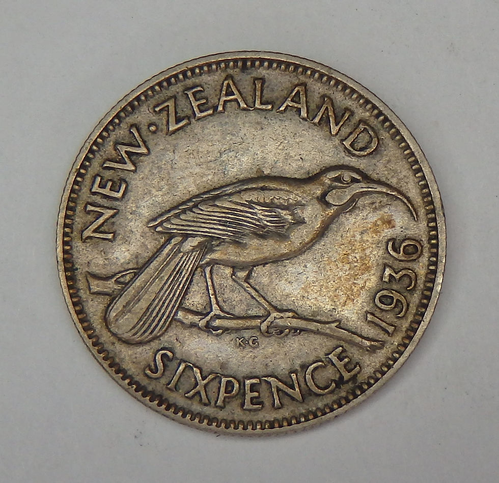 New Zealand - 6 Pence - 1936