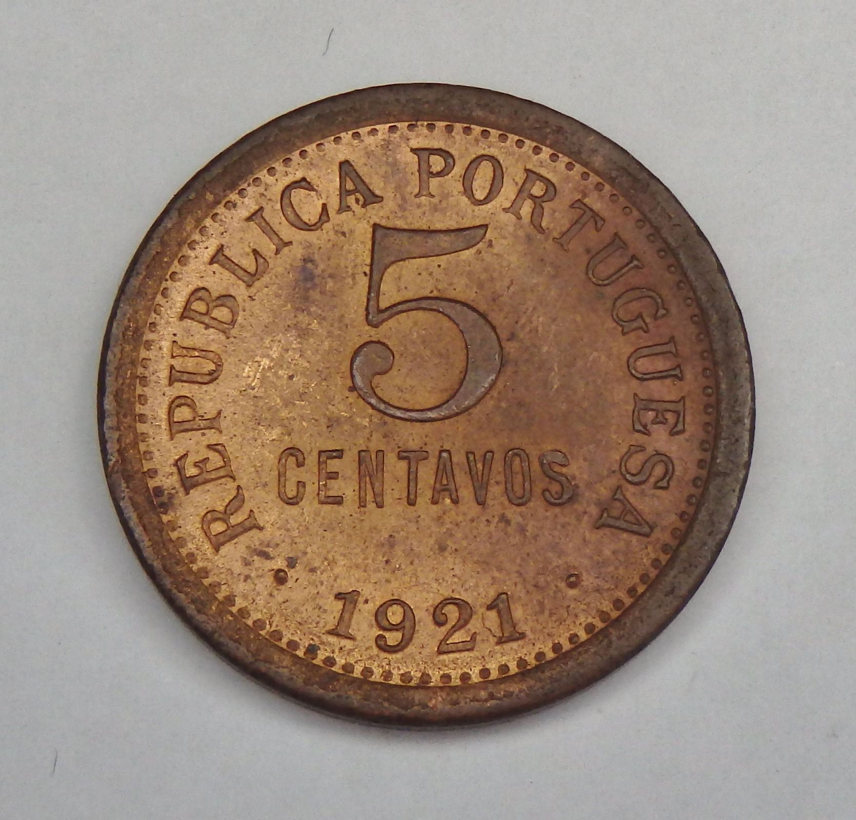 Portugal - 5 Centavos - 1921