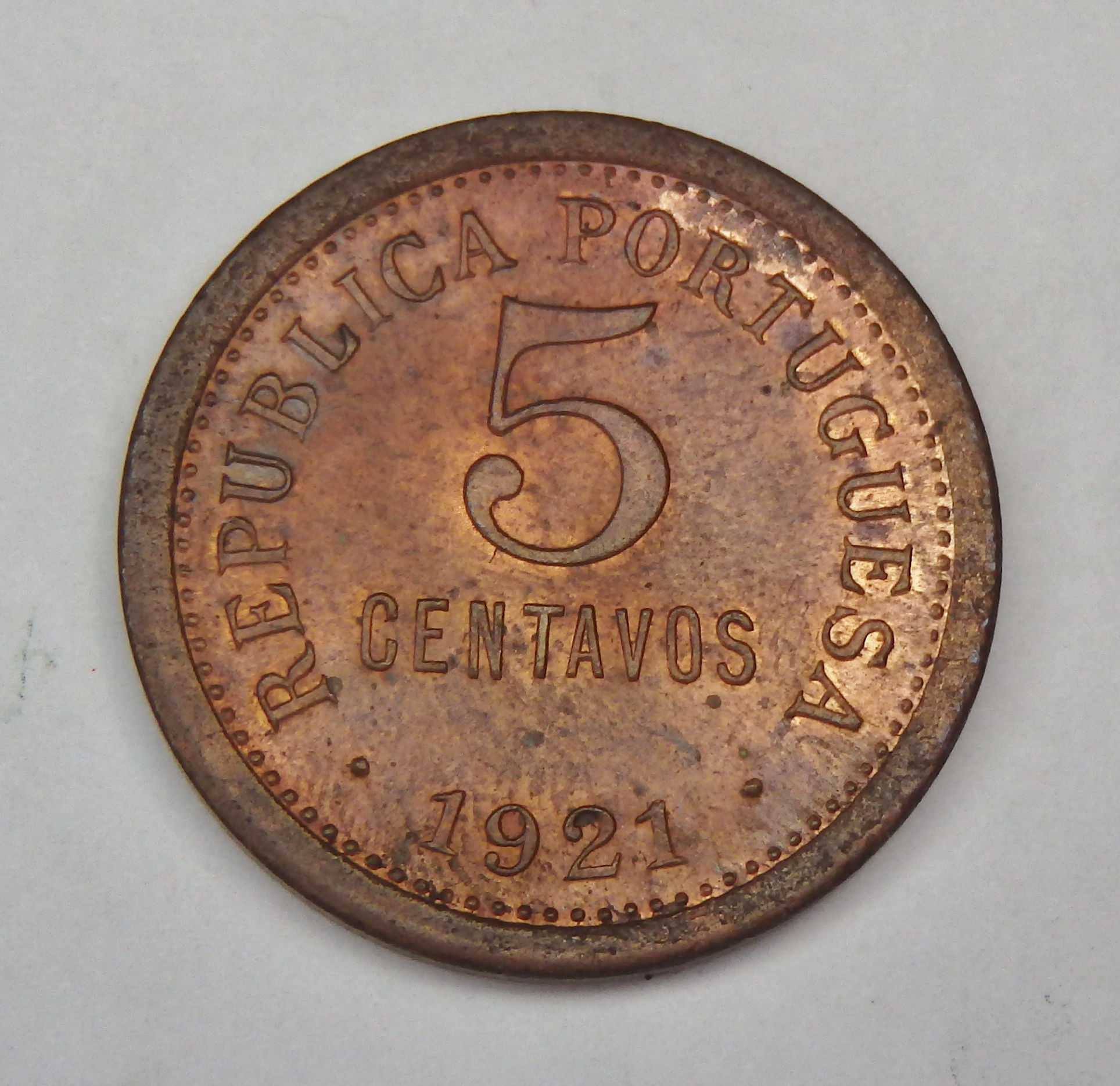 Portugal - 5 Centavos - 1921