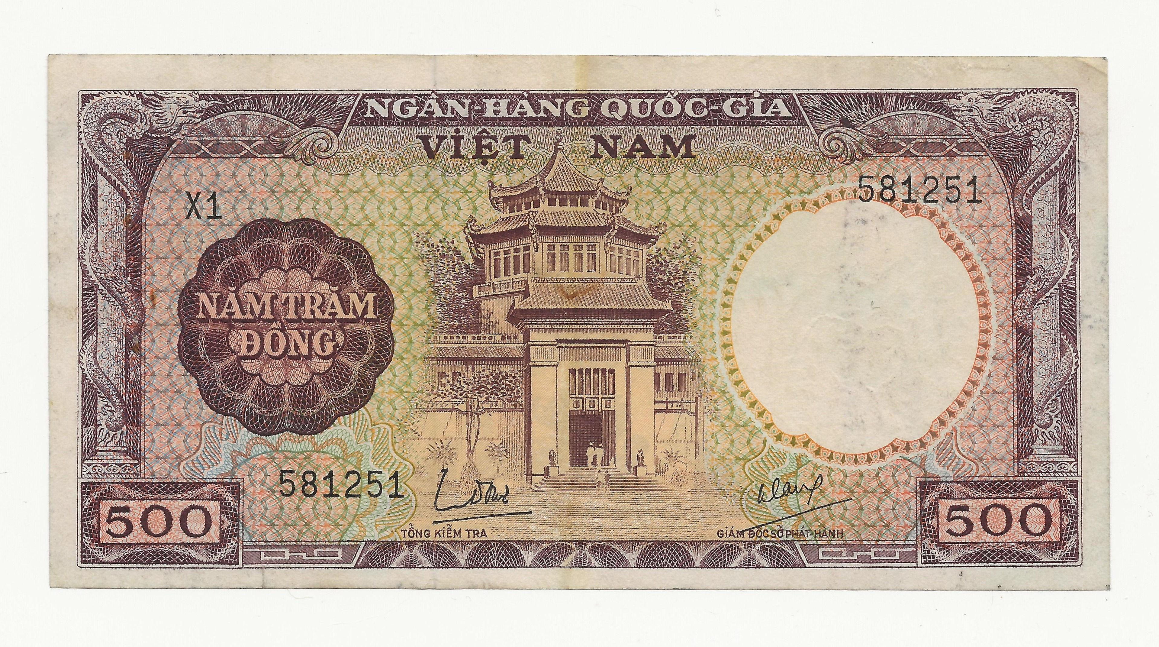 Vietnam, South - 500 Dong - 1964 - pick# 22