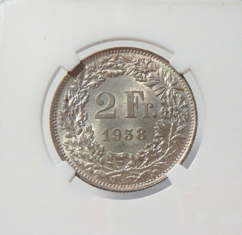 Thumbnail: Switzerland - 2 Franc - 1958B