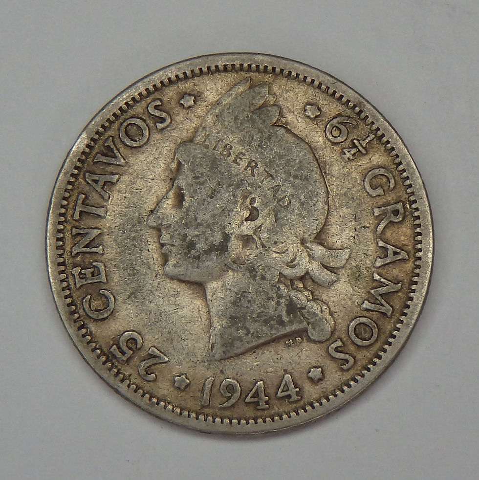 Thumbnail: Dominican Republic - 25 Centavos - 1944