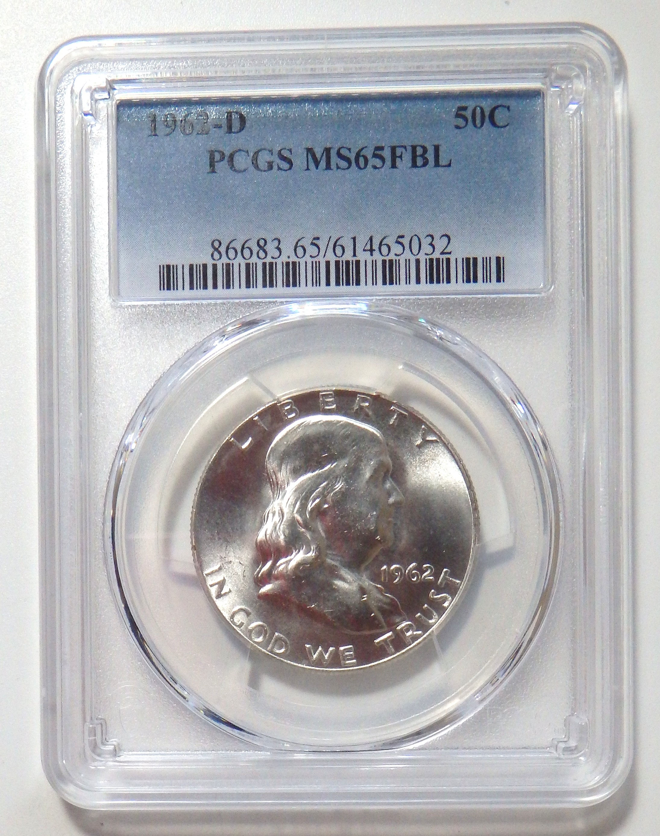 1962-D Franklin Half Dollar - MS65FBL