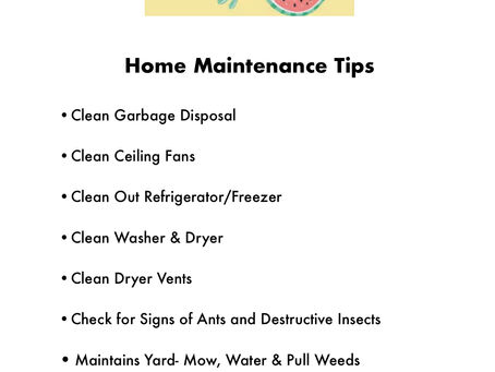 August Home Maintenance Tips