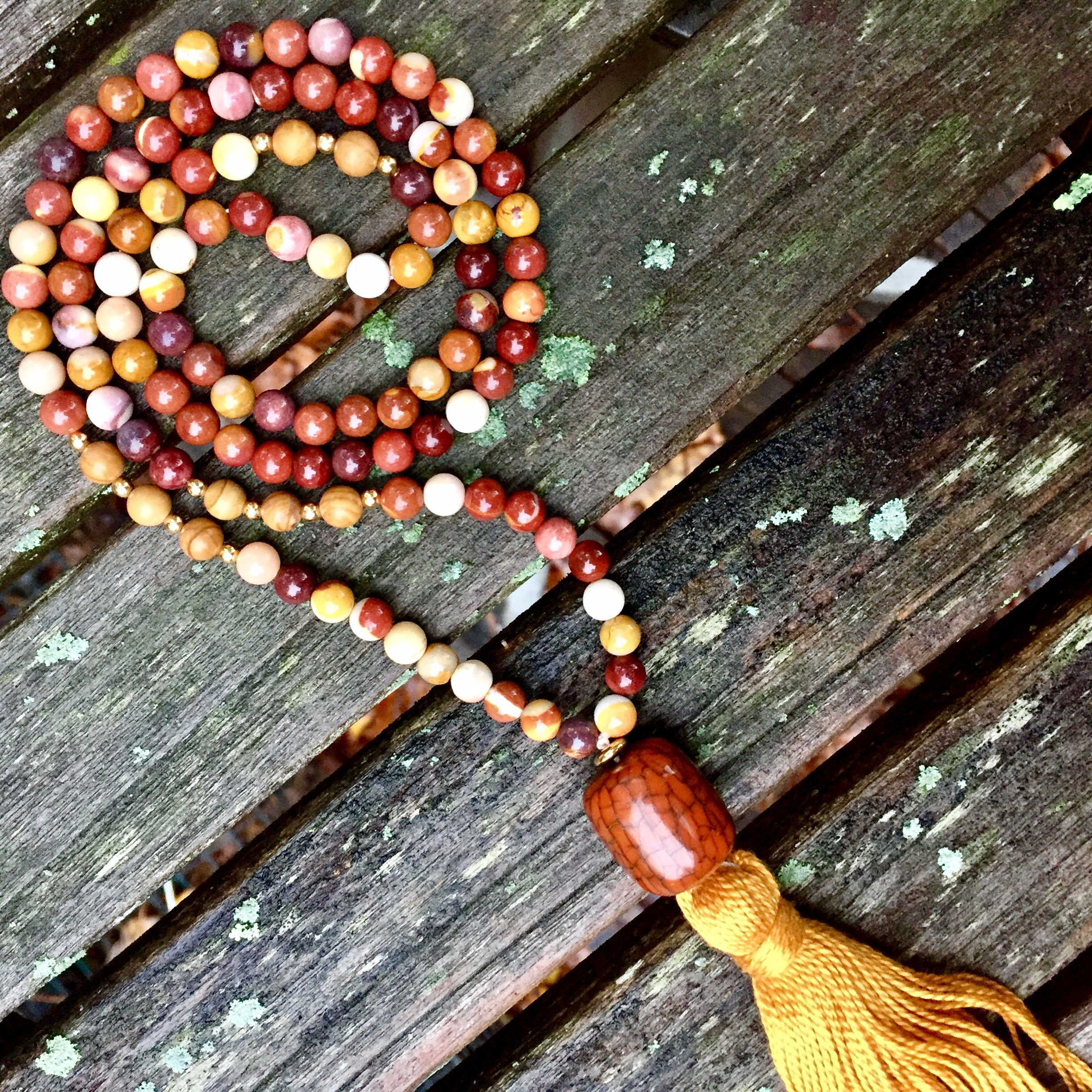Mookaite Jasper & Vintage Guru Bead