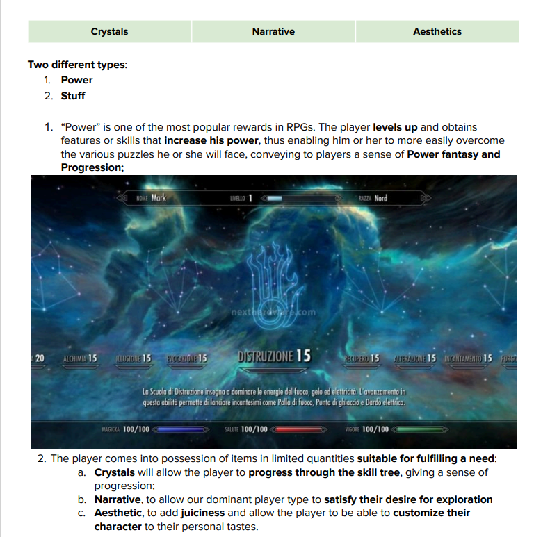 Type of rewards