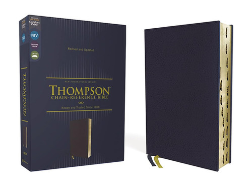 NIV Thompson Chain-Reference Bible Large Print Leathersoft Navy Red Letter Comfort Print main image 0