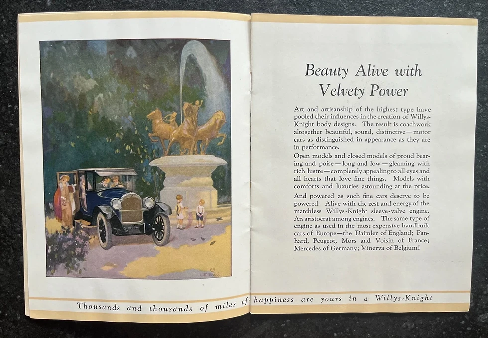 Thumbnail: 1924 Willys-Knight Motor Cars Sales Brochure