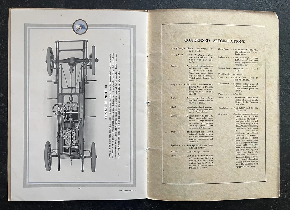 Thumbnail: c.1911 Pilot Motor Car Company Sales Brochure