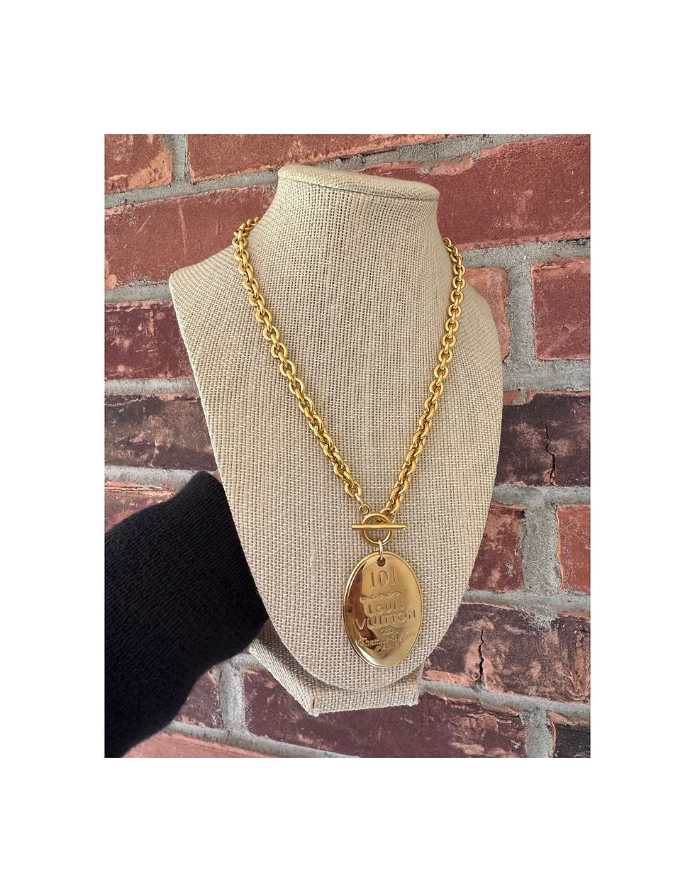 Thumbnail: Repurposed Louis Vuitton HUGE 101 Champs-Élysées Paris VERY RARE Charm Necklace