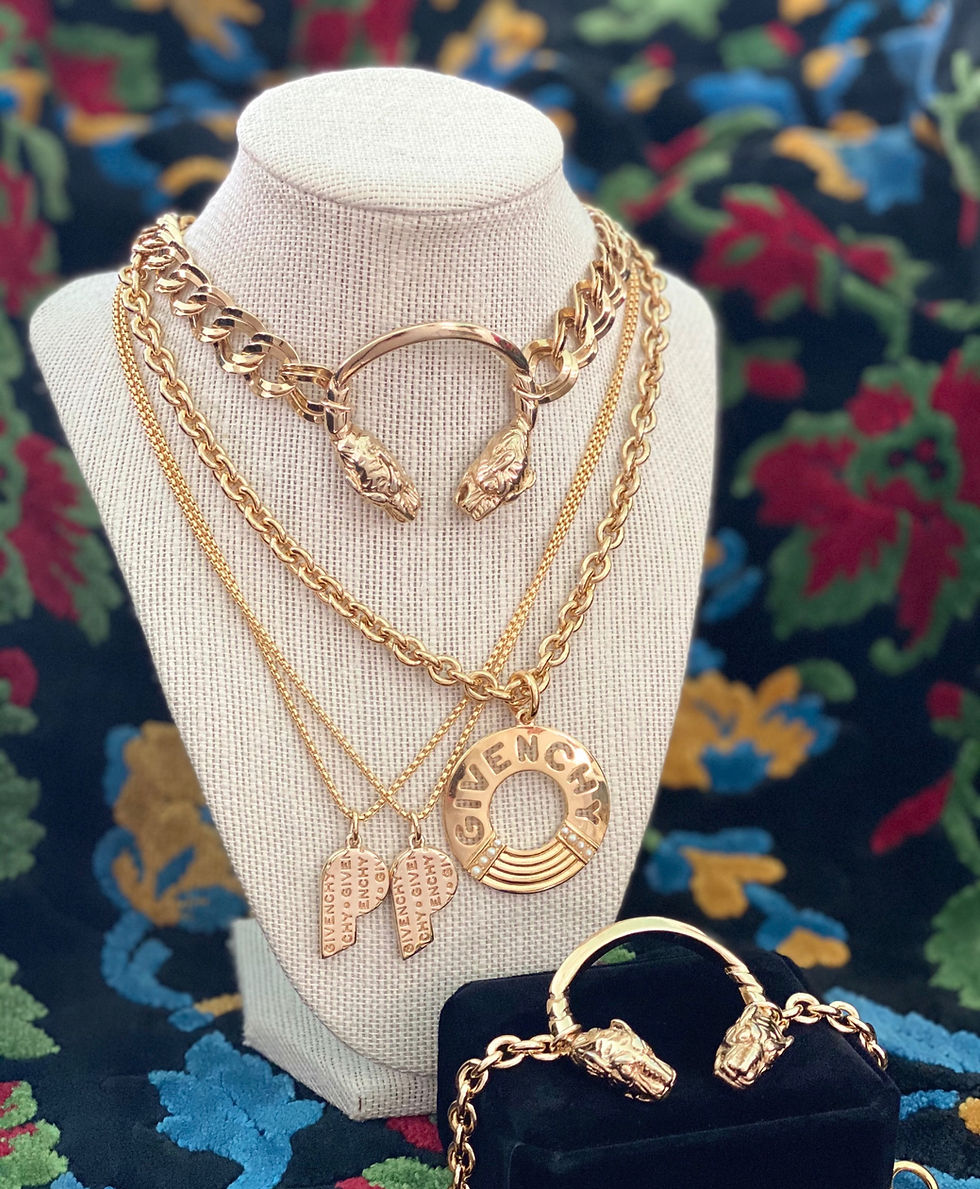 Thumbnail: Repurposed Vintage Gucci Very Rare Gold Dionysus Choker Necklace