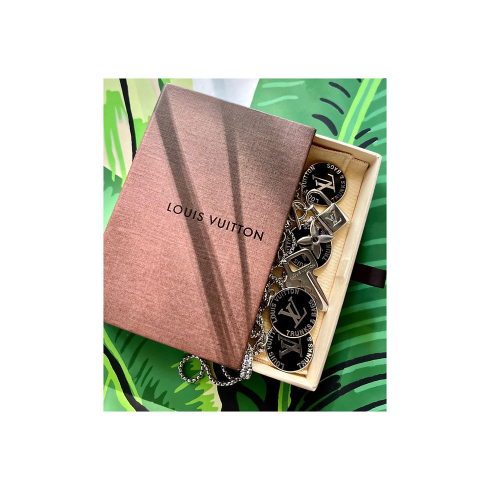 Thumbnail: Repurposed Louis Vuitton Medium Silver Flower Charm Necklace