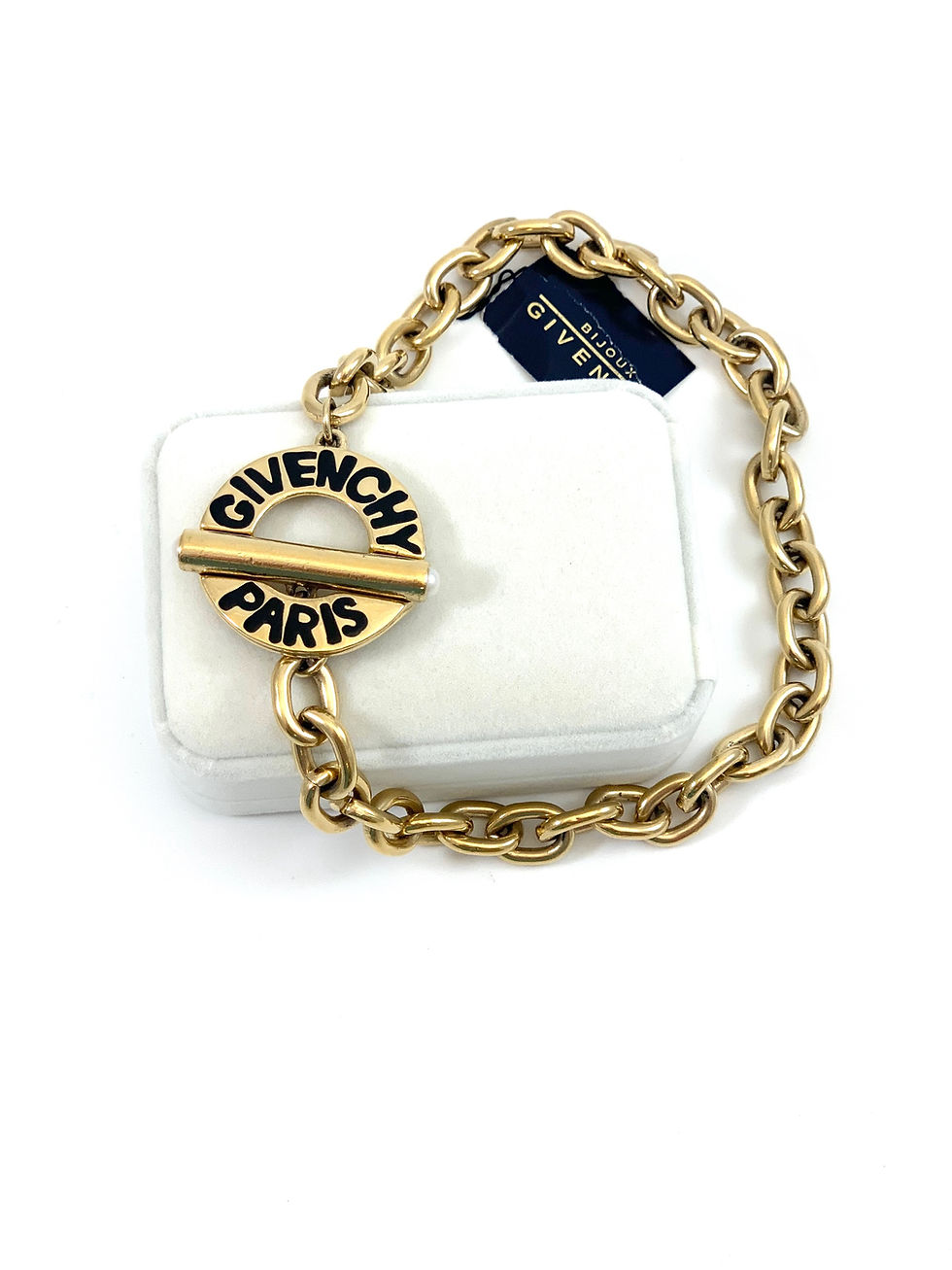 Thumbnail: Vintage Givenchy Paris Runway Toggle Choker Necklace - New Old Stock