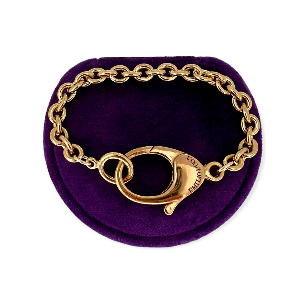 Thumbnail: Repurposed Emilio Pucci Gold Carabiner Clasp Bracelet