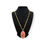 Thumbnail: Repurposed Pink & Gold Rare Huge Gucci GG Oval Necklace