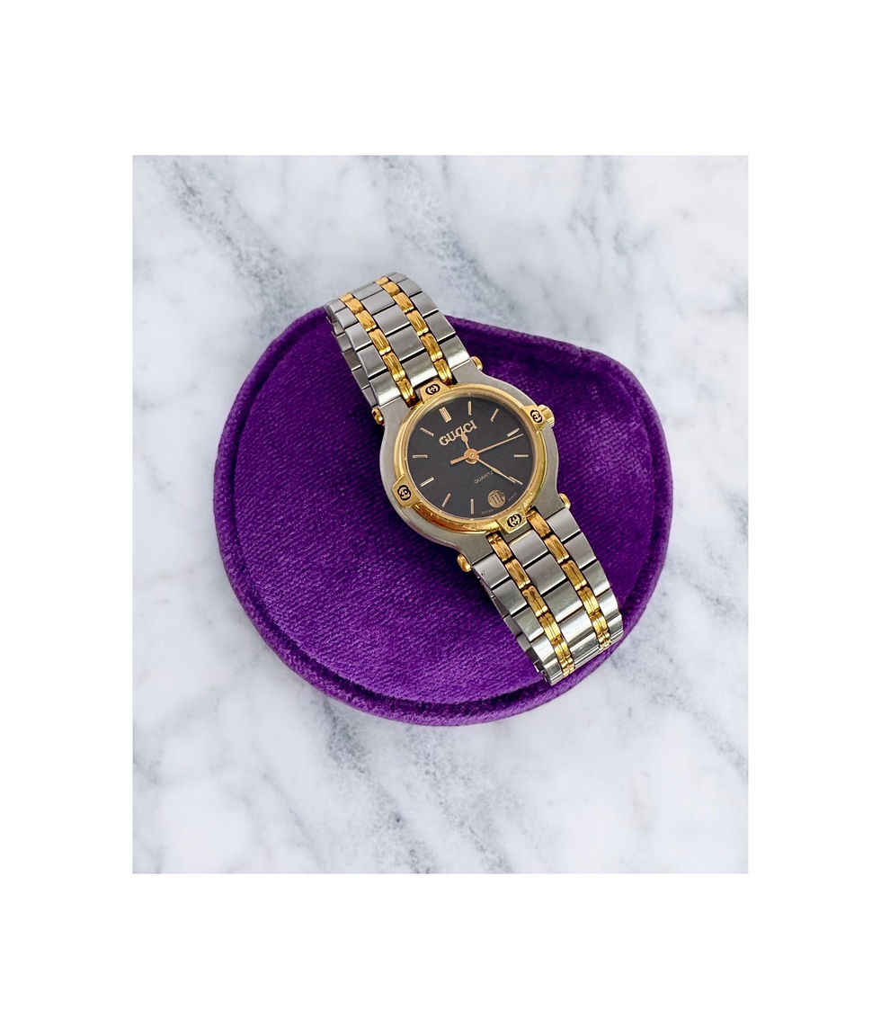 Thumbnail: Vintage Gucci 1980's Ladies Mixed Metals Wrist Watch